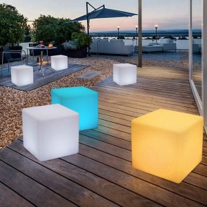 LED Luminous Cube light Creative Outdoor Waterproof Stool KTV Square Chair Bar Stool Concert For Event Atmosphere Layout