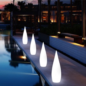 Garden Patio Deck Swimming Pool Decoration Modern led standing floor lighting remote RGB color changing led light floor lamp outdoor lights battery powered waterproof rechargeable